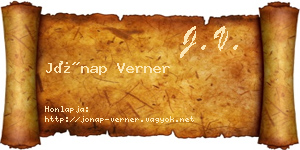 Jónap Verner névjegykártya
